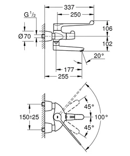 GROHE THM-Waschtisch-Batterie Grohtherm Special 34020_1 Wandmont. Armhebelbetät. chrom – Bild 5
