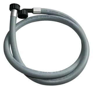 Haas Gummi-Zulaufschlauch für Wasch- und Spülmaschinen 1/2" 2500mm Nr.1325 grau