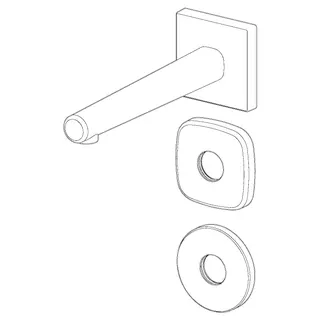 Auslauf HANSADESIGNO Style 5116 Ros. soft edge Ausld. 195 mm DN15 chr – Bild 3