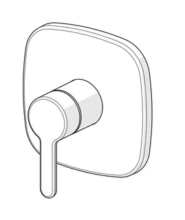 EHM FM-Set f. Brausebatt HANSADESIGNO Style 8110 Ros. soft edge chr – Bild 3