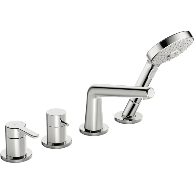EHM FM-Set f. Wafü/Br. HANSADESIGNO Style 5312 Ros. rund 3-strahlig DN15 chr