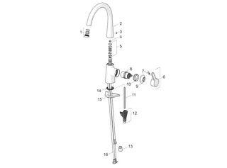 EHM Küchenarm., ND HANSADESIGNO Style 5102 Ausld. 200 mm DN15 chr – Bild 5