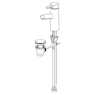 EHM Waschtisch-Batt. HANSADESIGNO Style 5171 Zugst.Ablgarn. Ausld. 119 mm DN15 chr – Bild 3