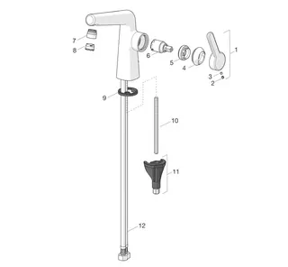 EHM Waschtisch-Batt. HANSADESIGNO Style 5192 Ausld. 130 mm DN15 chr – Bild 4