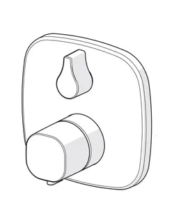 FM-Set f. Brausebatt. HANSALIVING 8113 Ros. soft edge chr – Bild 3