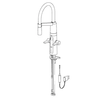 Küchenarm. HANSAFIT 6525 2-strahlig 230/5 V Ausld. 200 mm DN15 chr – Bild 4