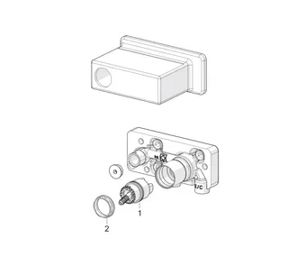 UP-Rohbauset Wandarmaturen HANSAVARIO 5786 DN15 4.0 Steuerpatrone – Bild 4