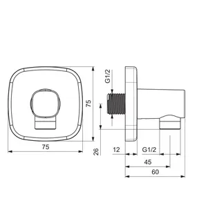Wandanschlussb. soft edge HANSALIVING 5118 Ros. soft edge G1/2 DN15 chr – Bild 3