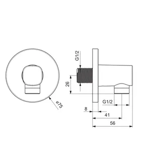 Wandanschlussbogen HANSALIVING 5118 Ros. rund G1/2 DN15 chr – Bild 3