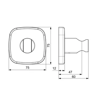 Wandhalter rund HANSALIVING 4444 Ros. soft edge chr – Bild 3