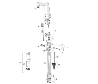 Waschtisch-Batt. HANSADESIGNO Style 5179 6 V Ausld. 138 mm DN15 chr – Bild 5