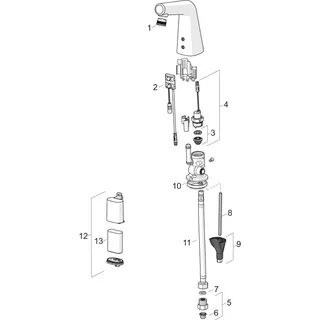 Waschtisch-Batt. HANSADESIGNO Style 5193 230/9 V Ausld. 100 mm DN15 chr – Bild 5