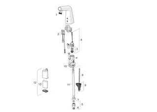 Waschtisch-Batt. HANSADESIGNO Style 5193 6 V Ausld. 100 mm DN15 chr – Bild 5
