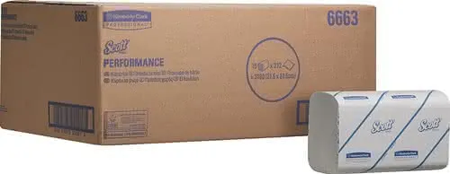 Handtuch Scott® 6663 1-lagig,geprägt wei ß L315xB215ca.mm 3180 Tücher/VE