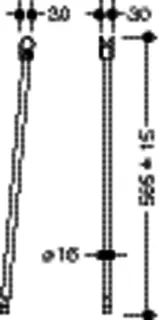 HEWI Bodenstütze f. Mont.höhe 680, SK-Griff, schliff – Bild 5