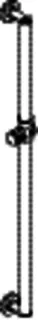 HEWI Brausehalterstange, d:32, L:1100, chrom signalweiß – Bild 5