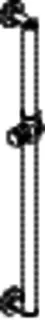 HEWI Brausehalterstange, d:32, L:900, schliff anthrazitgrau – Bild 3