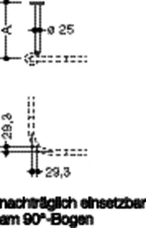 HEWI Deckenabhängung, d:25, A=150-299, schliff – Bild 5