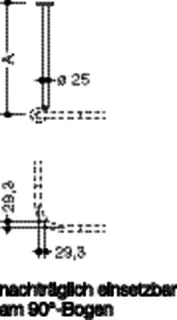 HEWI Deckenabhängung, d:25, A=301-1500, schliff – Bild 5