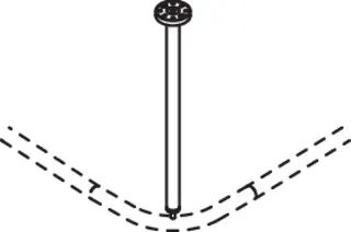 HEWI Deckenabhängung, d:25, A=500mm, chrom – Bild 4