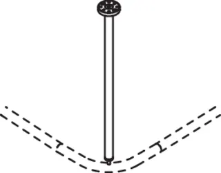 HEWI Deckenabhängung, d:25, A=600mm, chrom – Bild 4