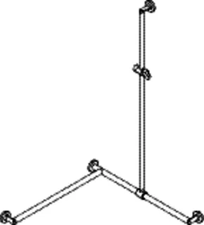 HEWI DUHA, d:25/30, A1:1250, W1/W2:765, links, chrom – Bild 3