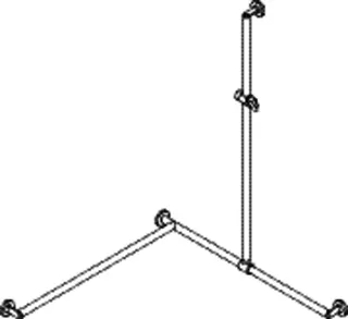HEWI DUHA, d:25/30, A1:1250, W1/W2:965, links, chrom – Bild 3