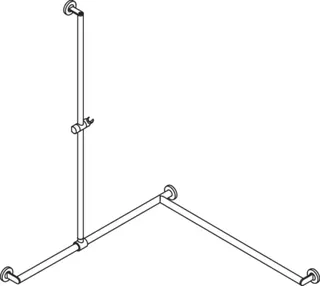 HEWI DUHA, d:25/30, A1:1250, W1/W2:965, rechts, chrom – Bild 4