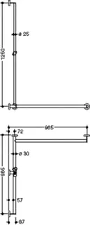 HEWI DUHA, d:25/30, A1:1250, W1/W2:965, rechts, chrom – Bild 5