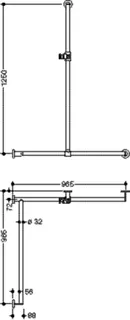 HEWI DUHA, d:32, links, A1:1250, W1/W2:965, chr, Br.H.Kst. anthrazitgrau – Bild 5