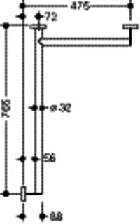HEWI DUHA, d:32, rechts, W1:765, W2:475, schliff – Bild 5
