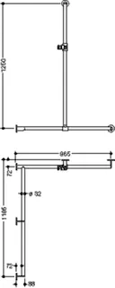 HEWI DUHA,d:32,li,A1:1250,W1:965,W2: 1185,schliff,Br.H.Kst. signalweiß – Bild 5