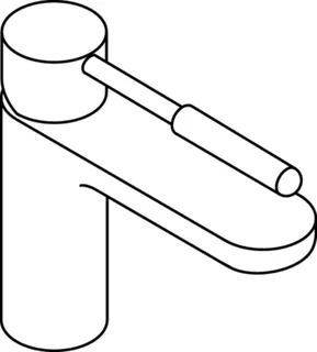 HEWI Einhebel-Waschtischmischer, rund, antimikrobielle Ausrüstung signalweiß – Bild 4