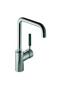 HEWI Einhebel-WTM, Rundrohr, mit farbigem Griffelement aquablau