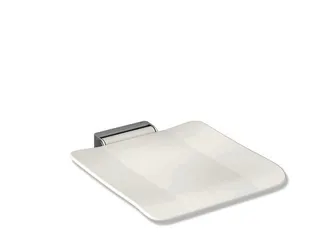 HEWI Klappsitz, 450x525mm, schliff, Sitzf. Kst. signalweiß – Bild 2