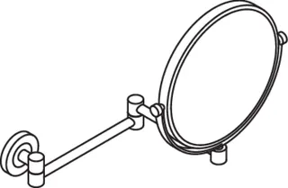 HEWI Kosmetikspiegel, rund, 3-fache Vergrößerung – Bild 4
