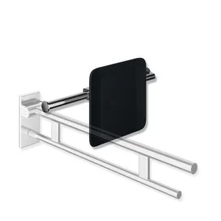 HEWI Rückenst., Sys 900, T:150, links Wand, rechts SK-Griff (A), chrom anthrazitgrau – Bild 2