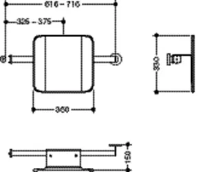 HEWI Rückenst., Sys 900, T:150, links Wand, rechts SK-Griff (A), chrom anthrazitgrau – Bild 5