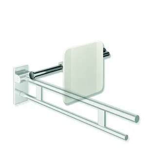 HEWI Rückenst., Sys 900, T:150, links Wand, rechts SK-Griff (A), chrom signalweiß