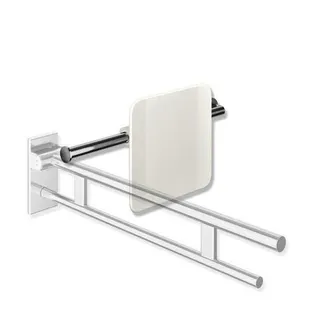 HEWI Rückenst., Sys 900, T:150, links Wand, rechts SK-Griff (A), chrom signalweiß – Bild 2