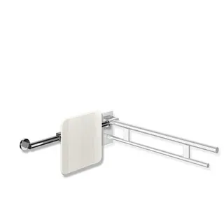HEWI Rückenst., Sys 900, T:150, rechts Wand, links SK-Griff (A), chrom signalweiß – Bild 2