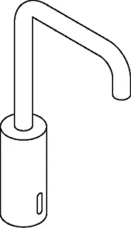 HEWI SENSORIC Waschtischarmatur elektr., verchr, Rundrohr, Netzbetrieb – Bild 3