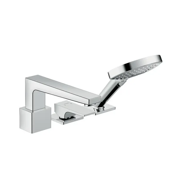 Hansgrohe Metropol 3-Loch Wannenrandmischer mit Hebelgriff, chrom