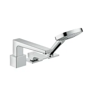Hansgrohe Metropol 3-Loch Wannenrandmischer mit Hebelgriff, chrom
