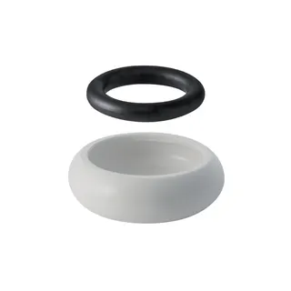 Geberit Spülrohraußenverbinder, 44 mm mit Gummiring, weiß-alpin