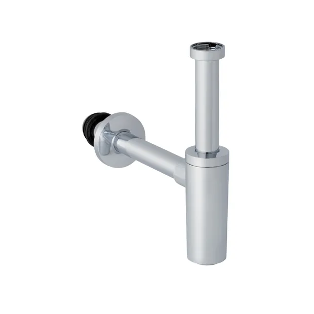 Geberit Waschtisch-Ablauf mit Tauchrohr Ventilrosette Abgang horizontal d40 glanzverchromt