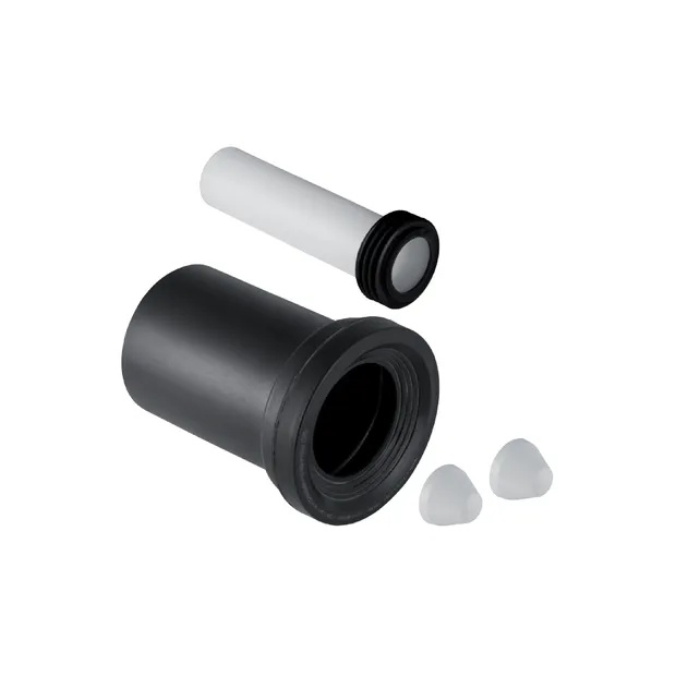 Geberit Anschlussset für Wand-WC, L 18,5cm mit Deckkappen d90 d1=45