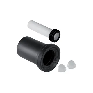 Geberit Anschlussset für Wand-WC, L 18,5cm mit Deckkappen d90 d1=45