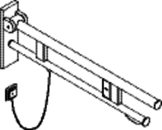HEWI SK-Griff Duo (B), links, PRH, 750, WC- Spül (E-Ausf.),schliff – Bild 3