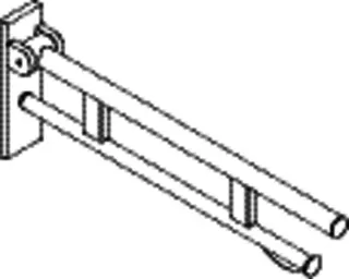 HEWI SK-Griff Duo (B), PRH, L:700, chrom – Bild 3